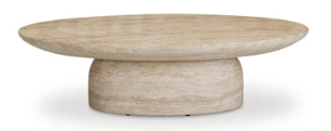 Sonia Indoor/Outdoor Coffee Table - Concrete Faux Travertine