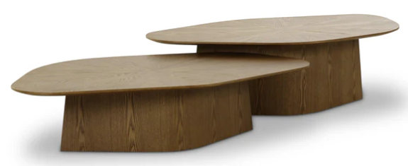 Roche Nesting Coffee Table S/2 - Brown Ash