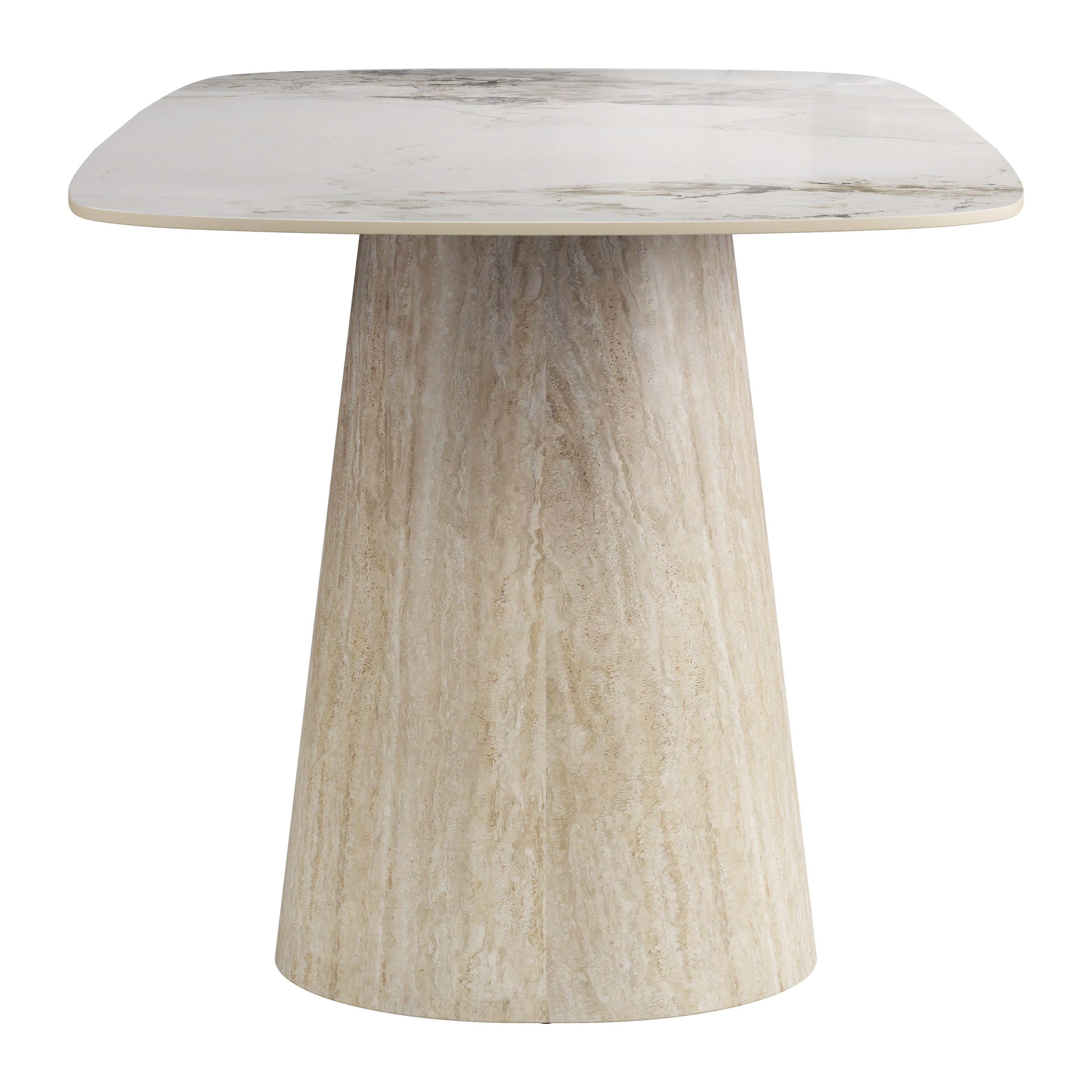Nooka Dining Table 71" - White & Natural