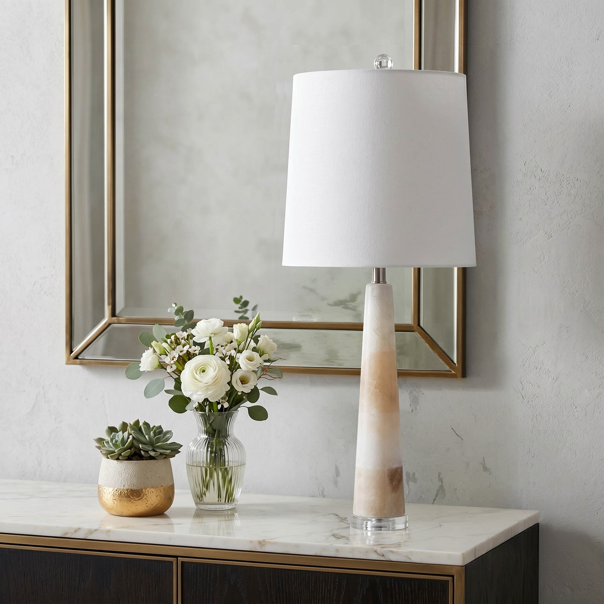 Shrila Alabaster Table Lamp 30"