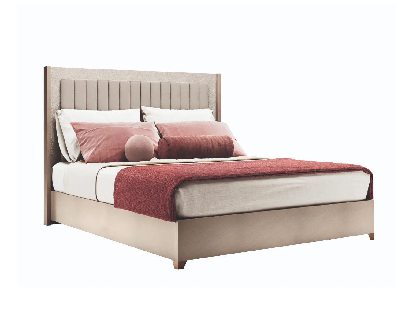 Ellen Upholstered Bed with Lights