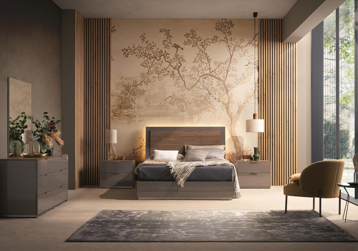 Fifth Avenue King Bed with Lights