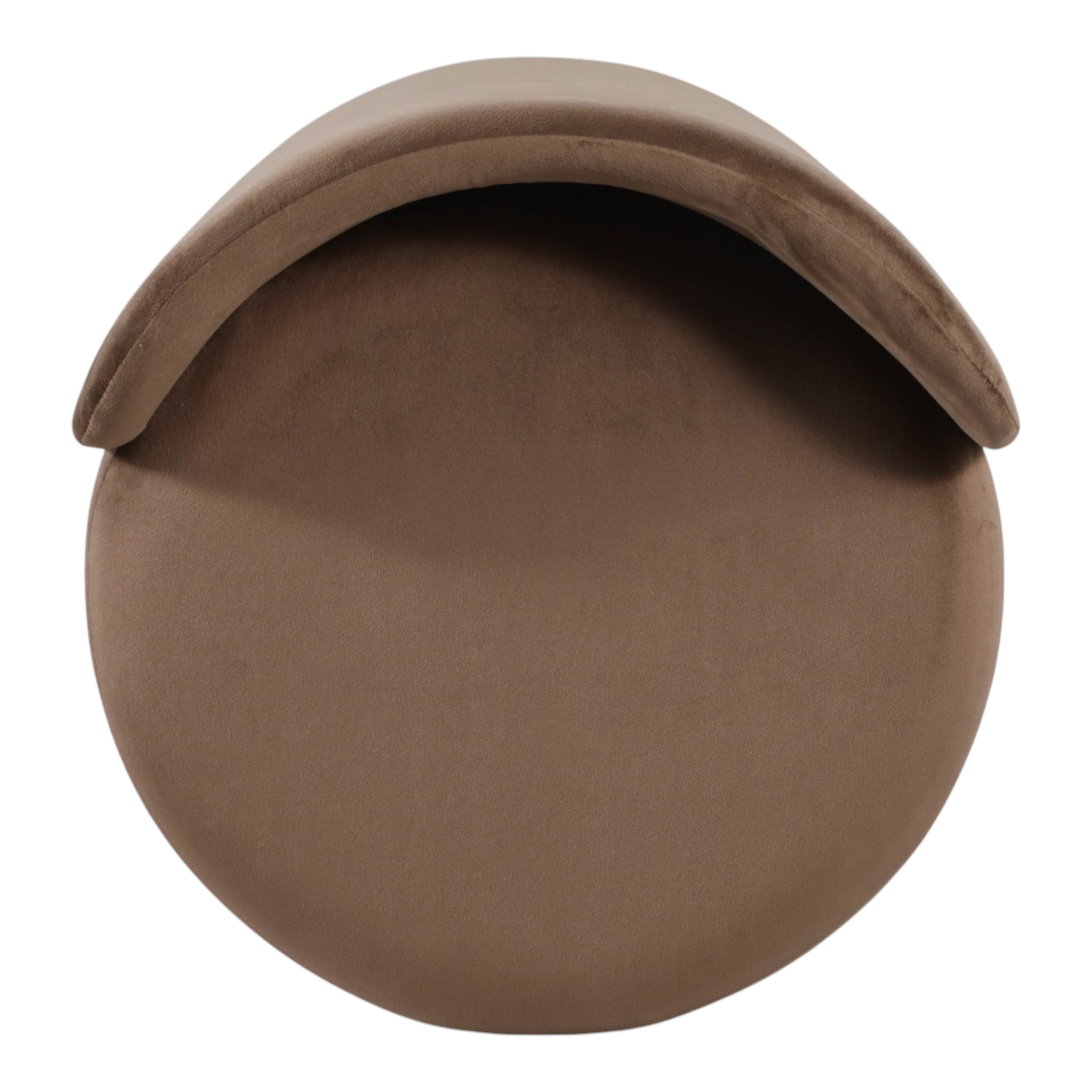 21x17in Ardon Ottoman - Brown Velvet