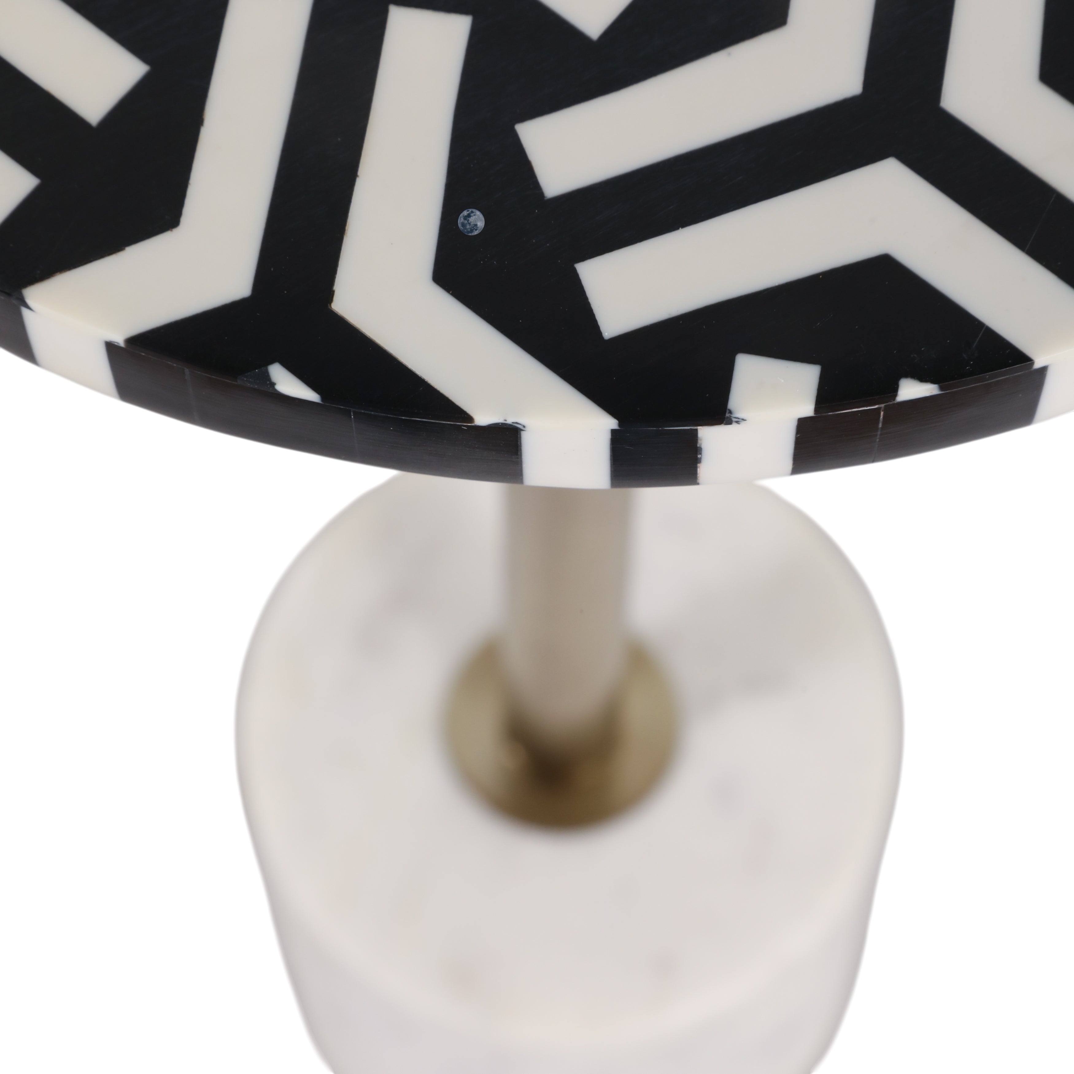 24in Vixley Cocktail Drink Table - Black & White