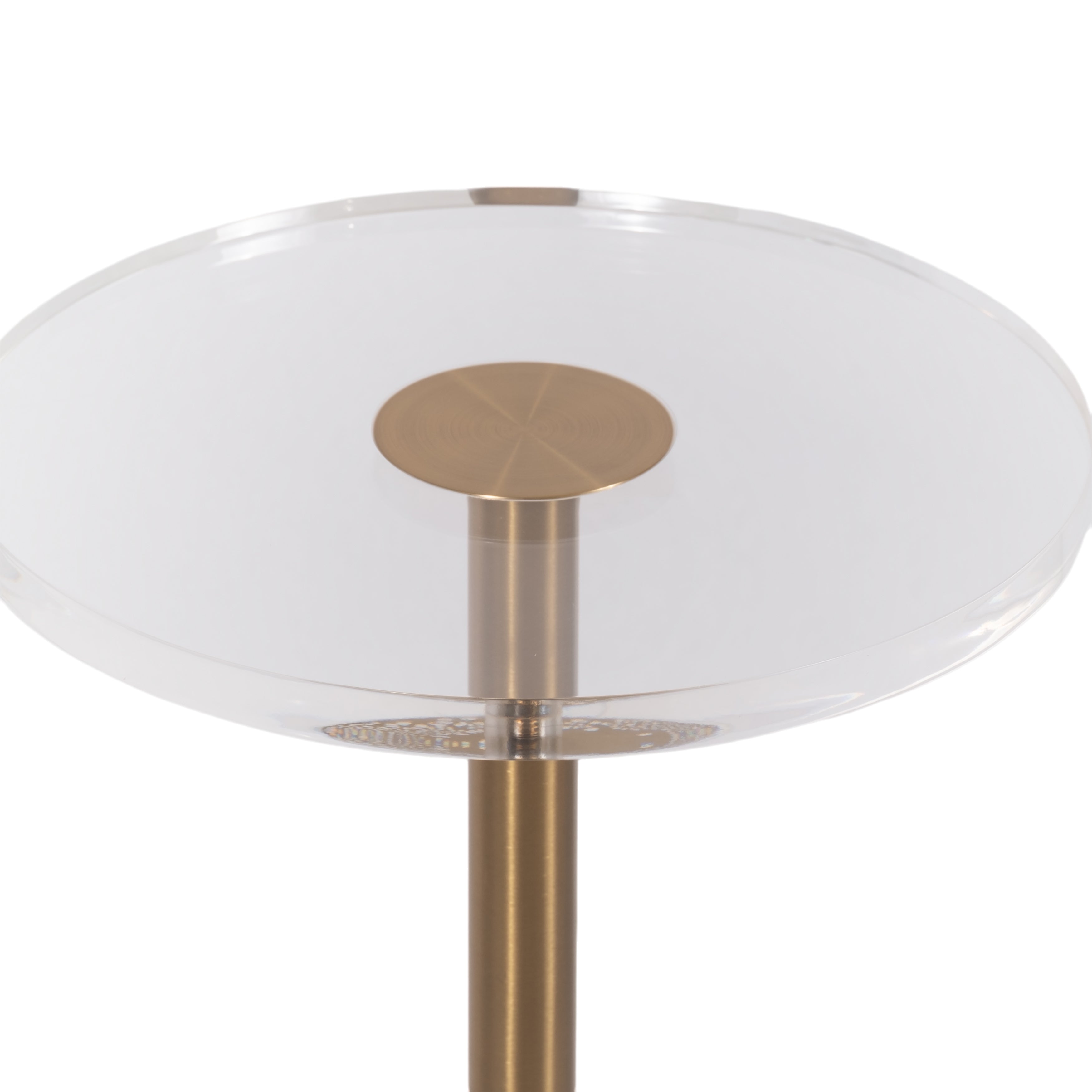 21in Elisia Accent Table - Acrylic & Marble