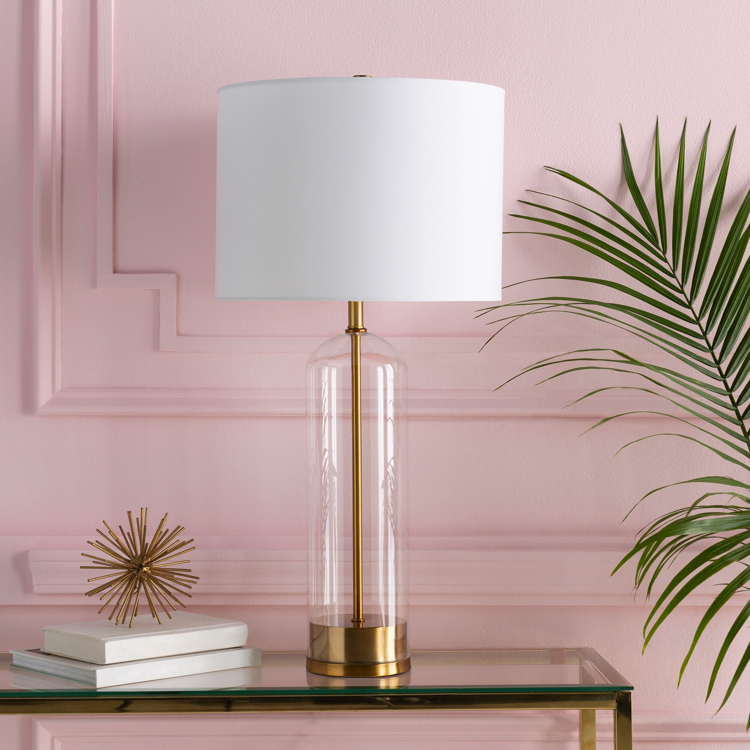 Carthage Table Lamp - Clear/Gold