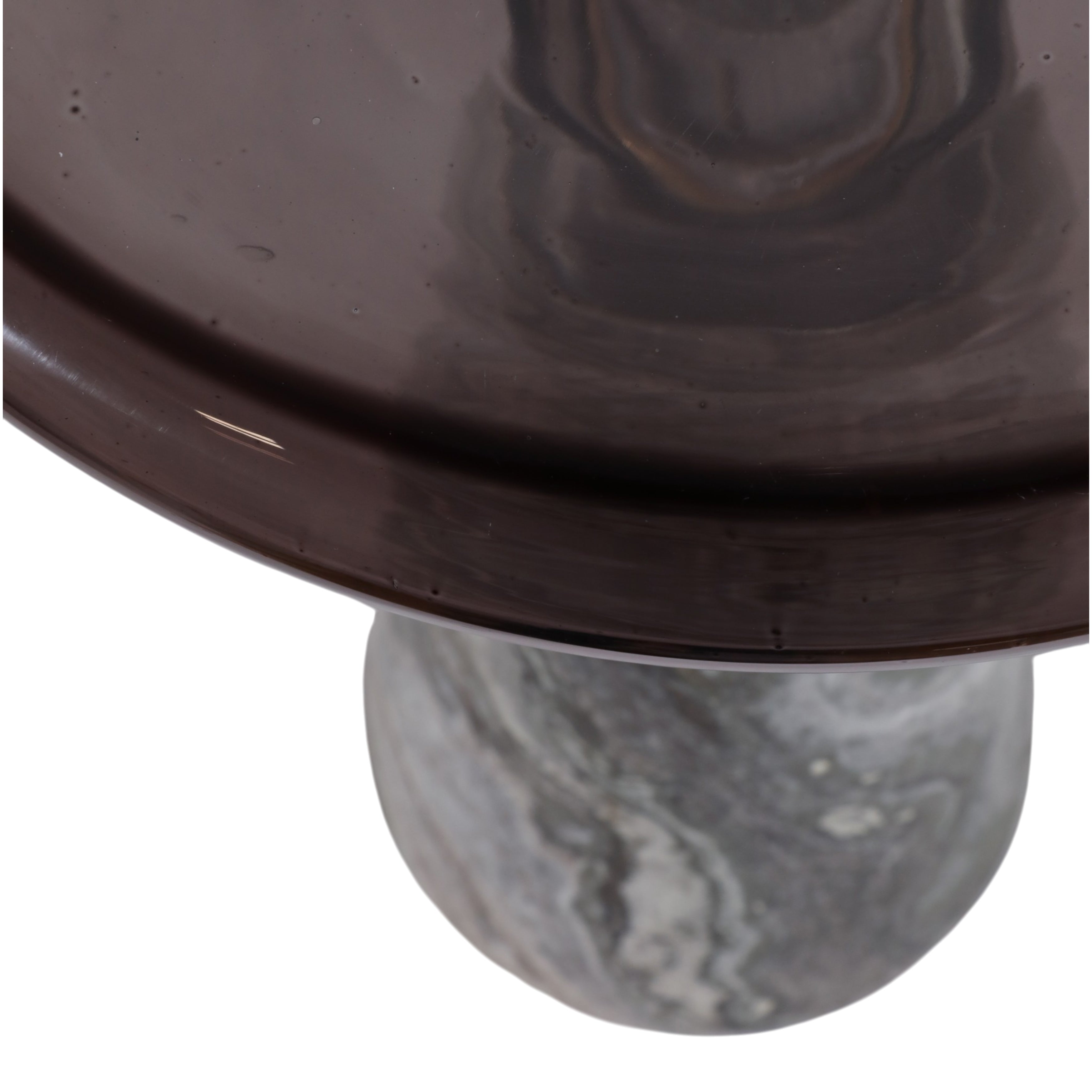 14in Warsaw Panda Accent Table - Marble & Glass