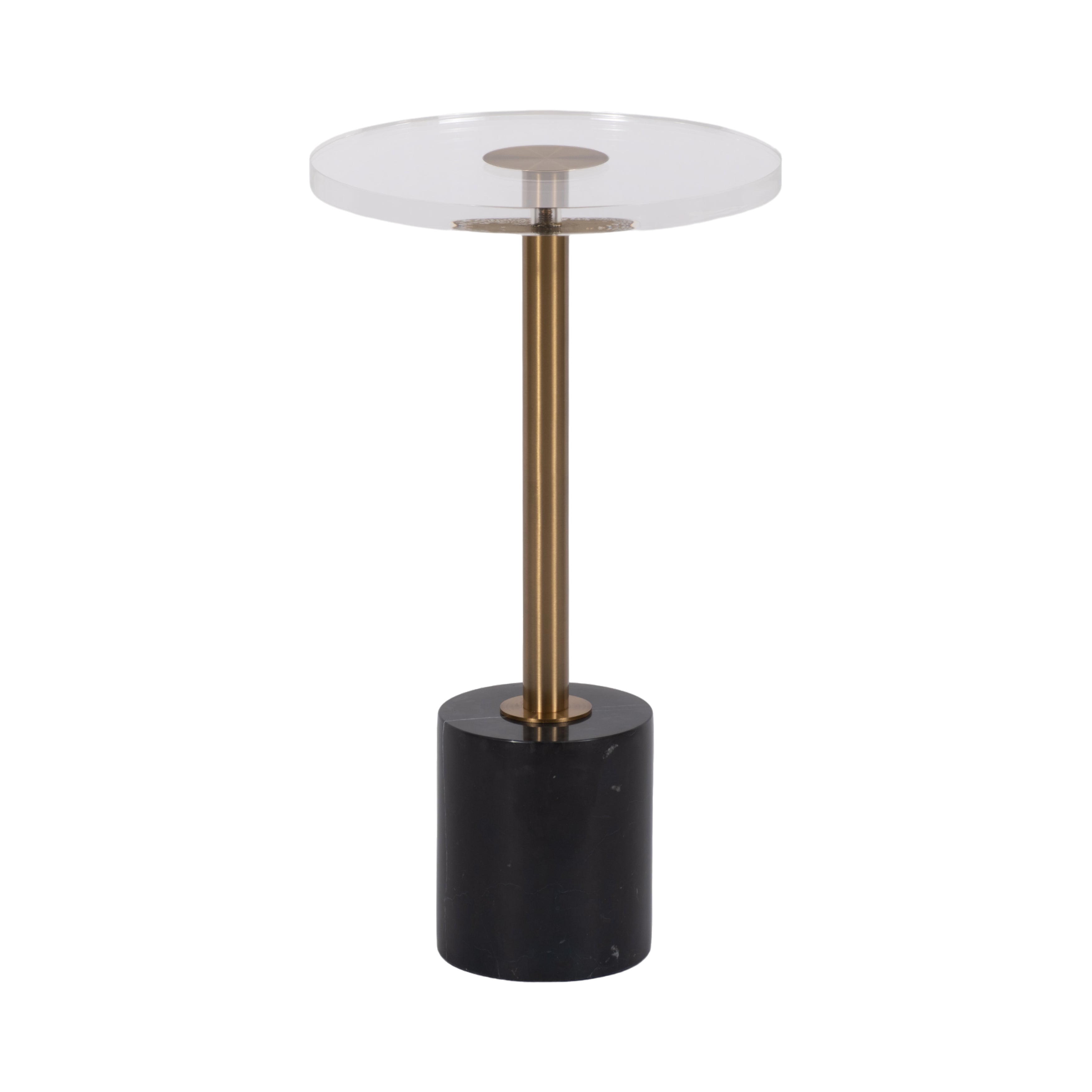 21in Elisia Accent Table - Acrylic & Marble
