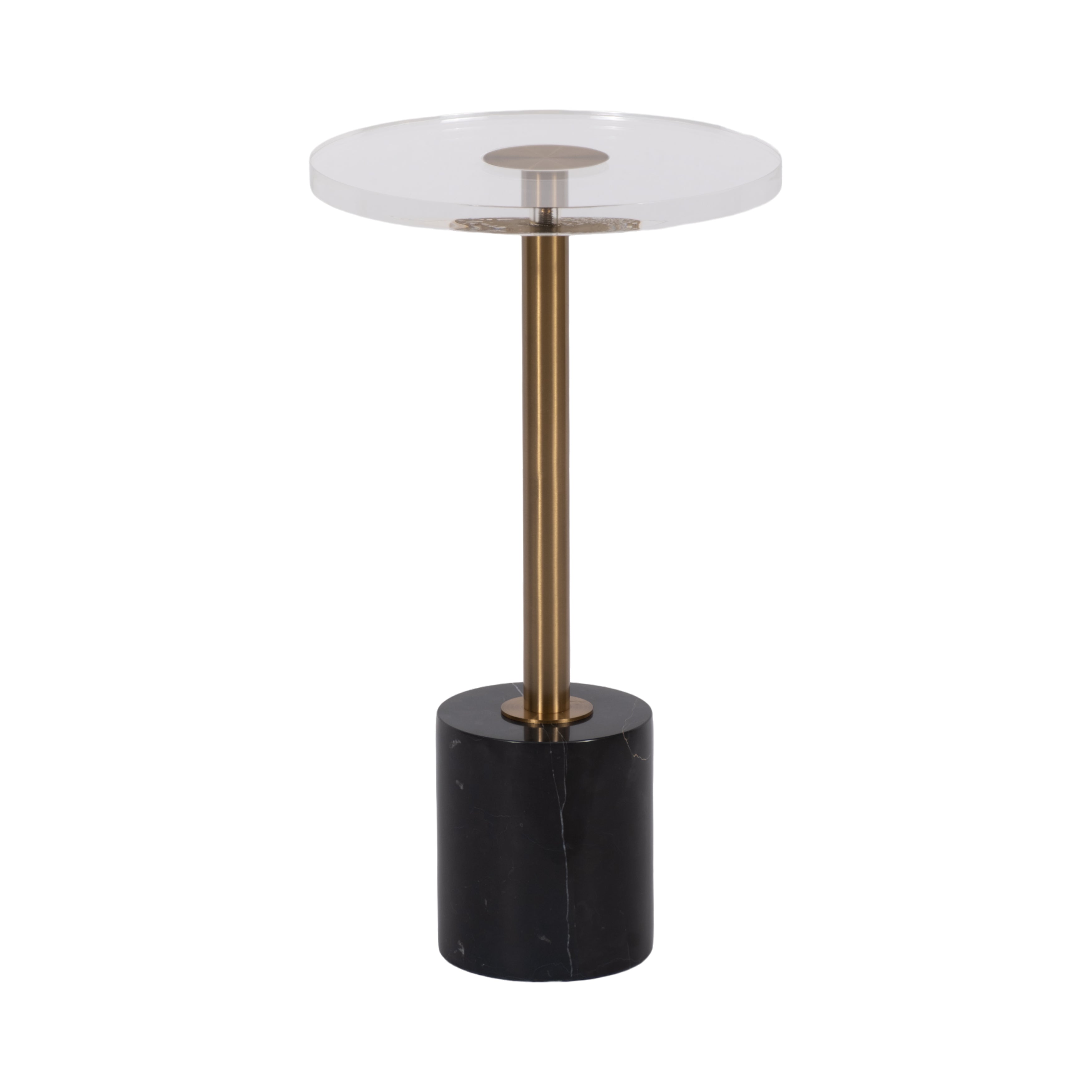 21in Elisia Accent Table - Acrylic & Marble