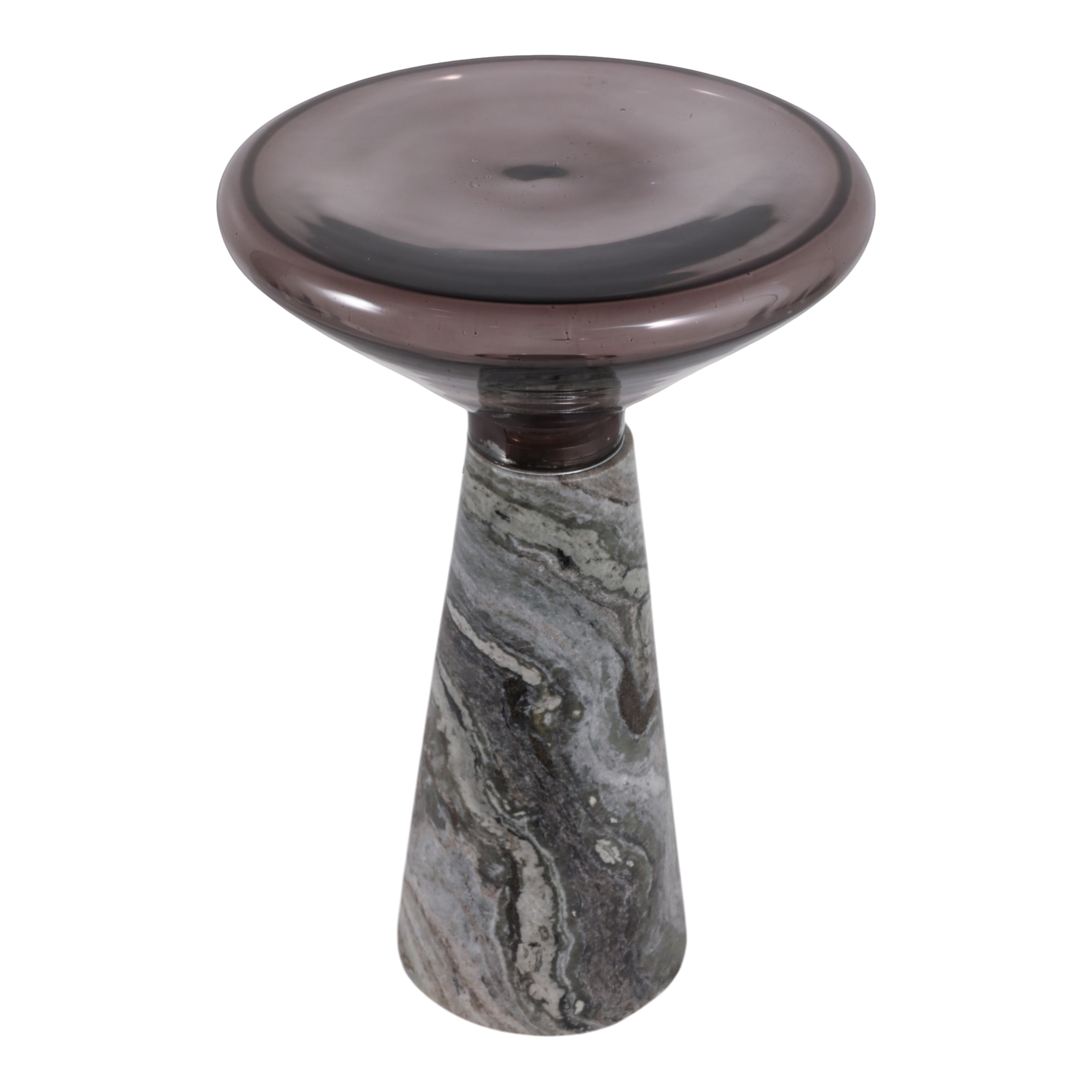 14in Warsaw Panda Accent Table - Marble & Glass