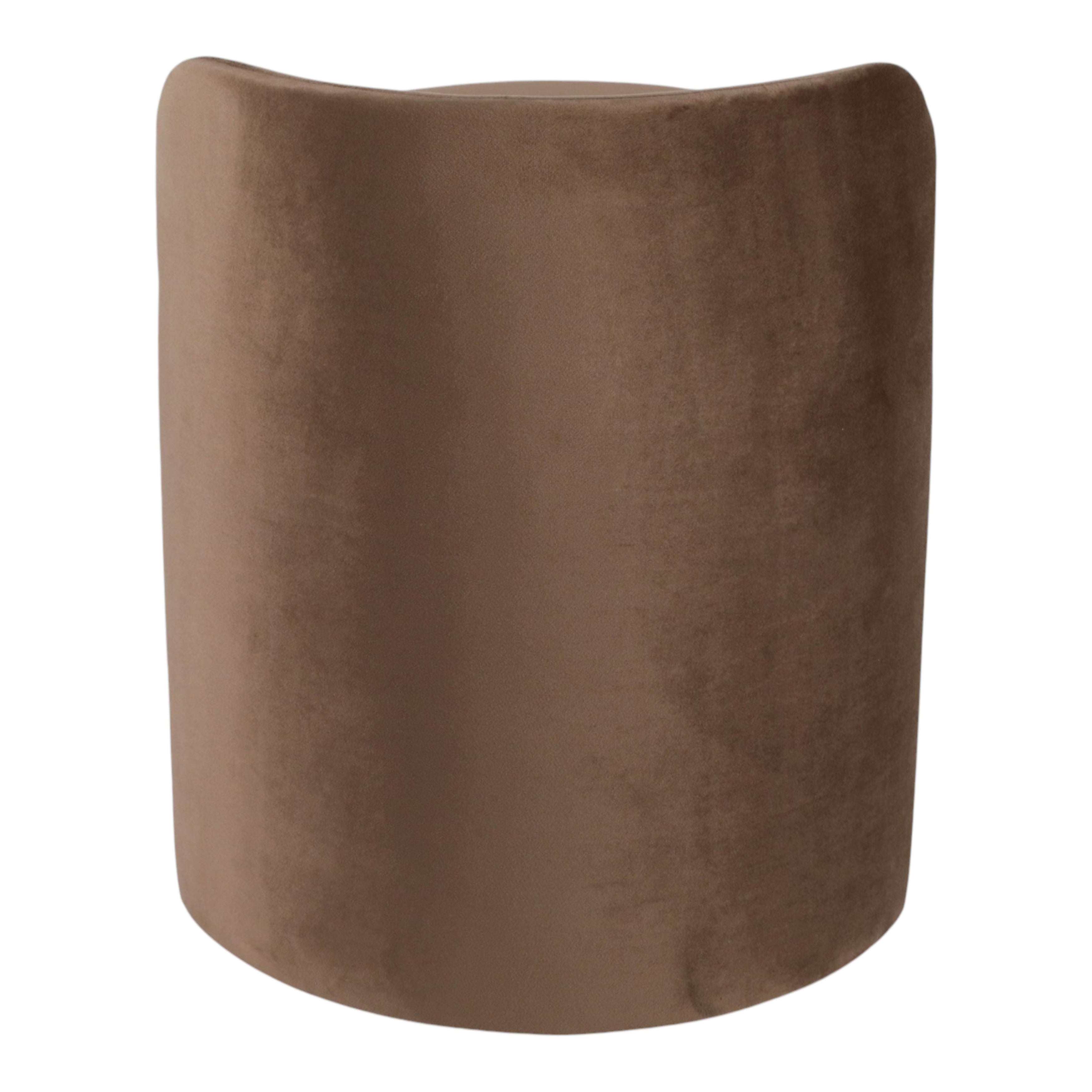 21x17in Ardon Ottoman - Brown Velvet