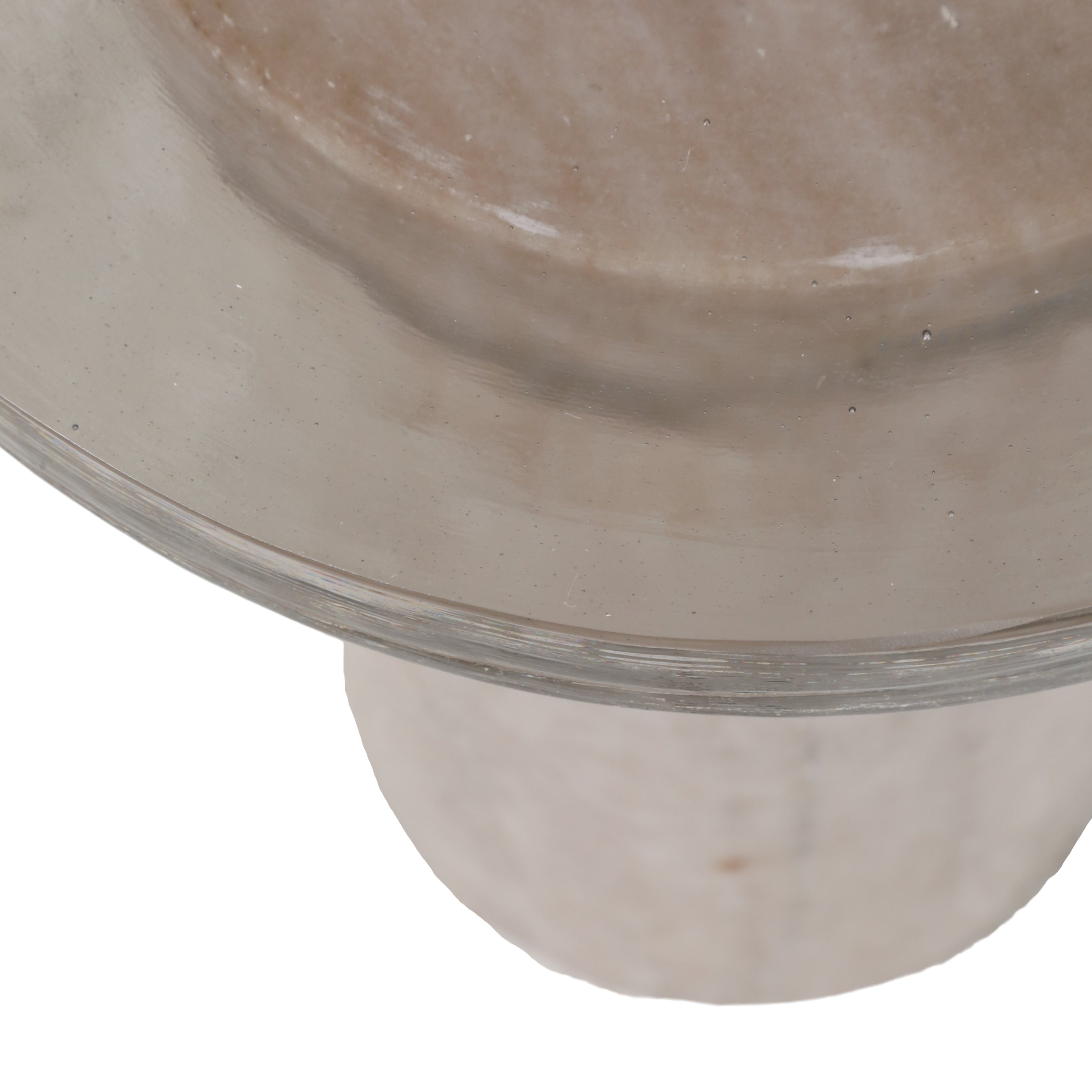 12in Tontogany Accent Table - Marble & Glass