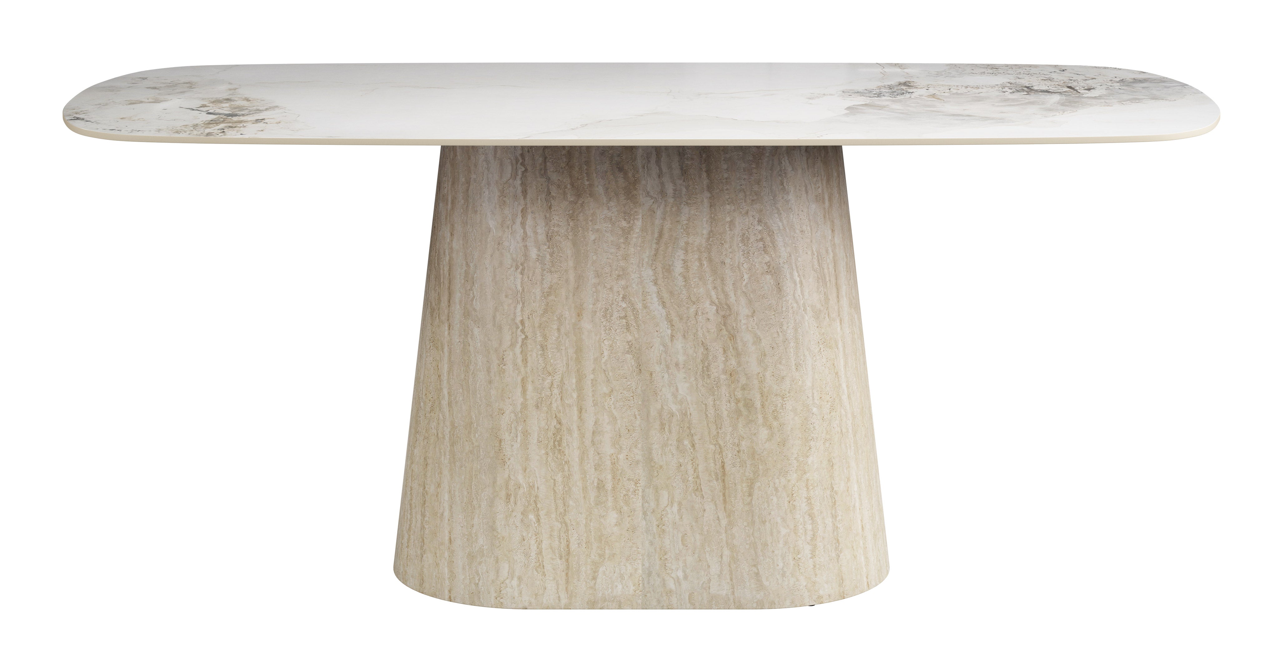 Nooka Dining Table 71" - White & Natural