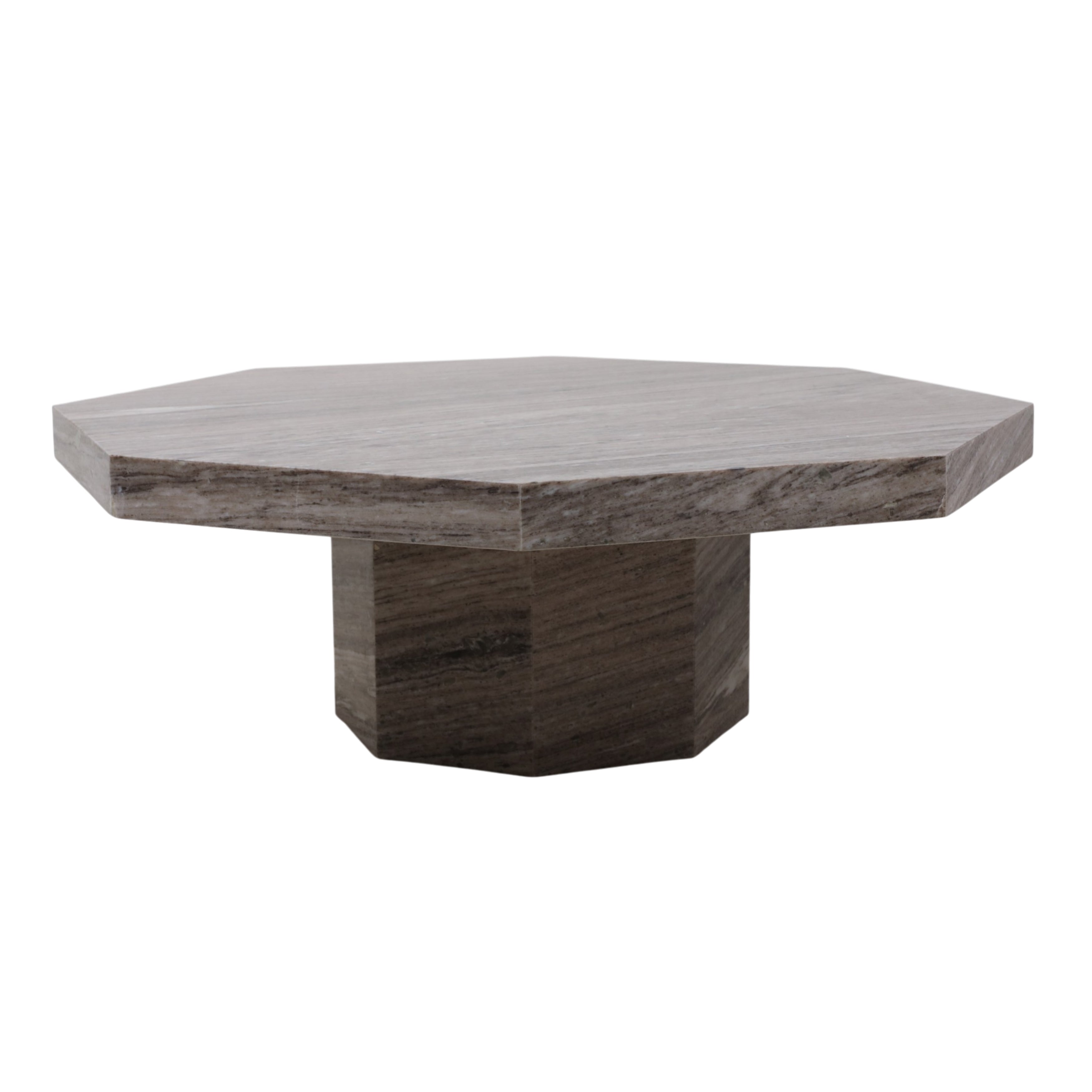 42in Geo Coffee Table - Gray & Black Marble