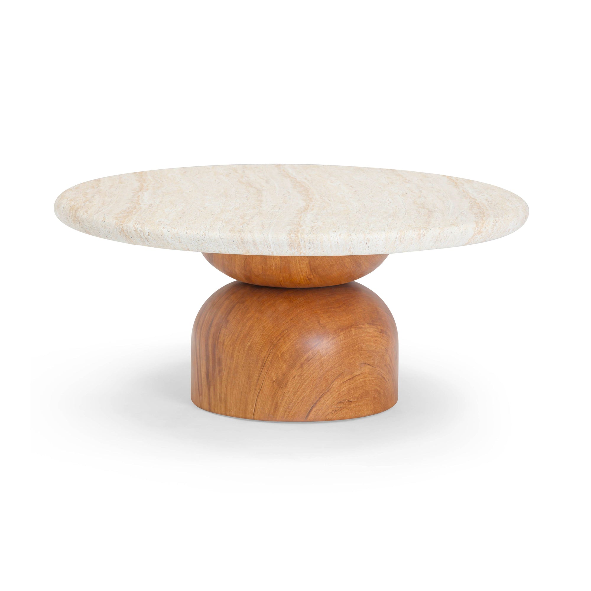 Cynthia Indoor/Outdoor Coffee Table - Travertine Concrete